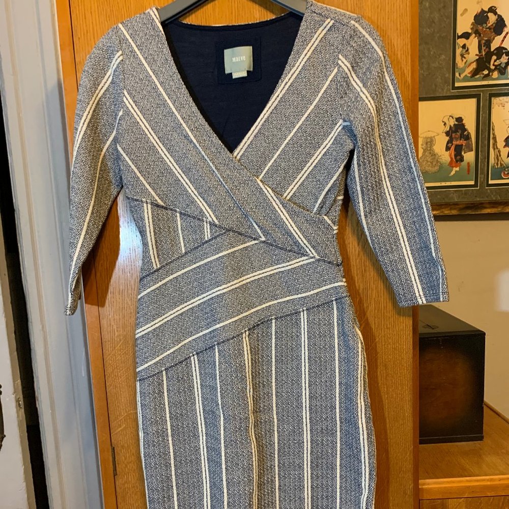Anthropologie Maeve Stripe Column Sheath Dress - Picture 1 of 8